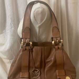Michael Kors Brown Leather Shoulder Bag